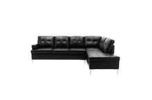 SECTIONAL & OTTOMAN 8378BLK-HE