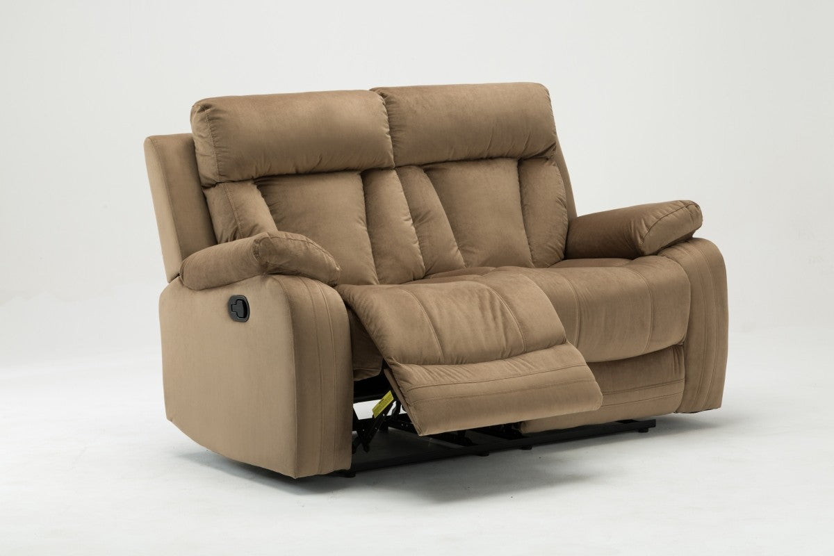 2PCS RECLINER BEIGE SOFA AND LOVESEAT #9760GU