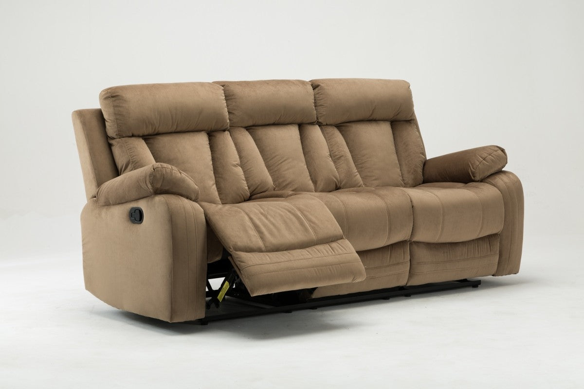 2PCS RECLINER BEIGE SOFA AND LOVESEAT #9760GU