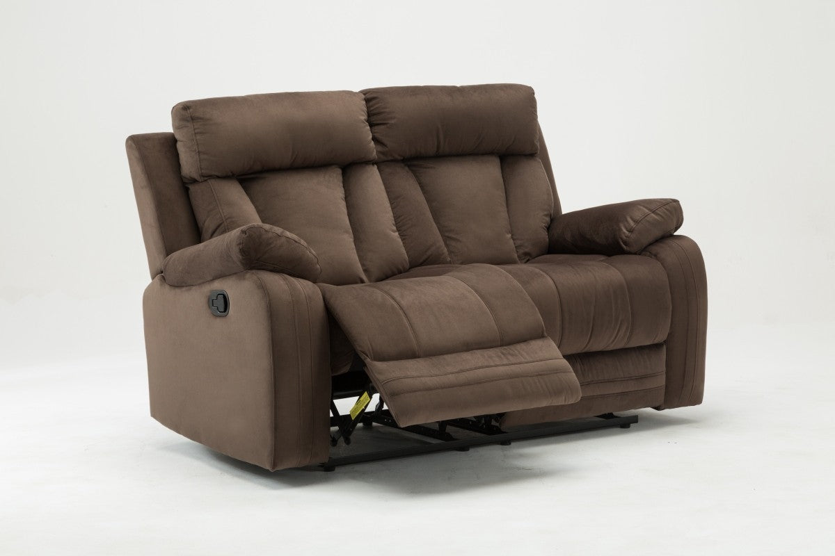 2PCS BROWN RECLINER SOFA AND LOVESEAT #9760