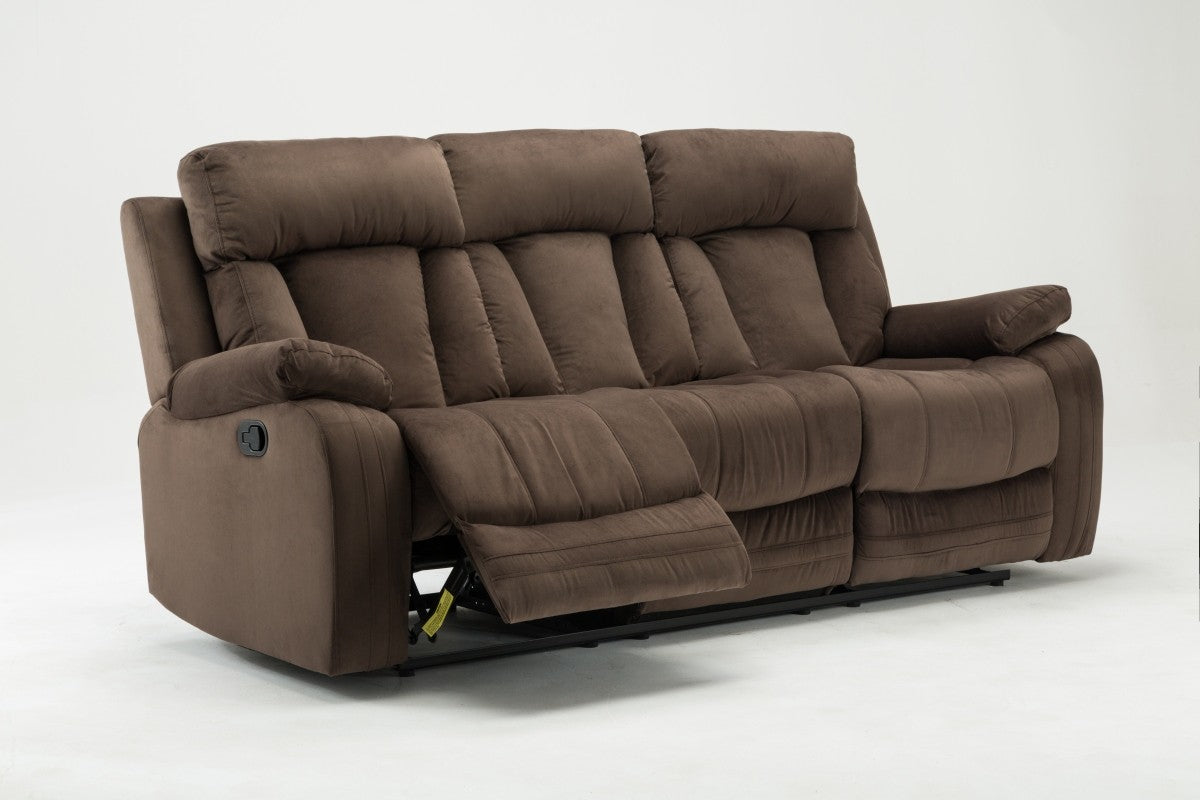 2PCS BROWN RECLINER SOFA AND LOVESEAT #9760