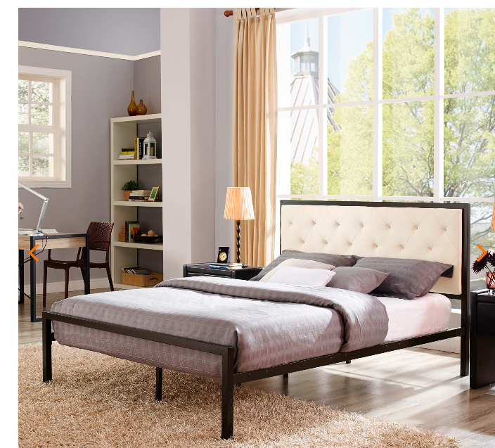 QUEEN BED FRAME MOD-5182-BRN-GRY