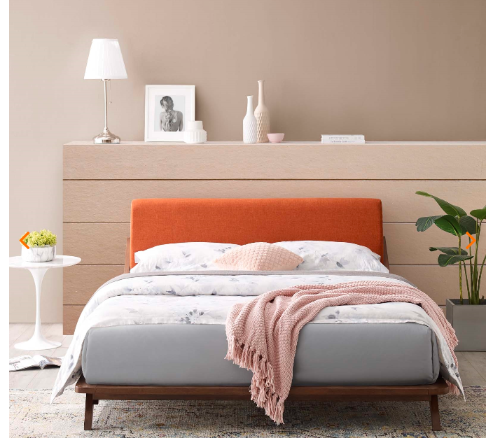QUEEN BED FRAME MOD-6047-CAP-TEA