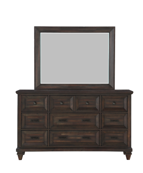 QUEEN BEDROOM SET 4PC-SEVILLA WALNUT-NC