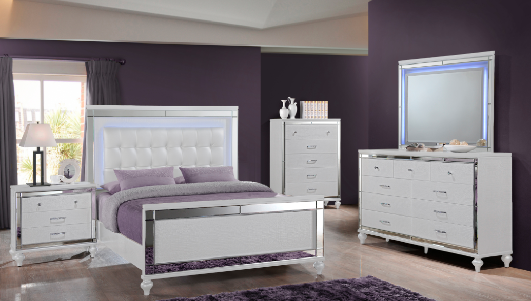 QUEEN BEDROOM SET 4PC- VALENTINO-NC