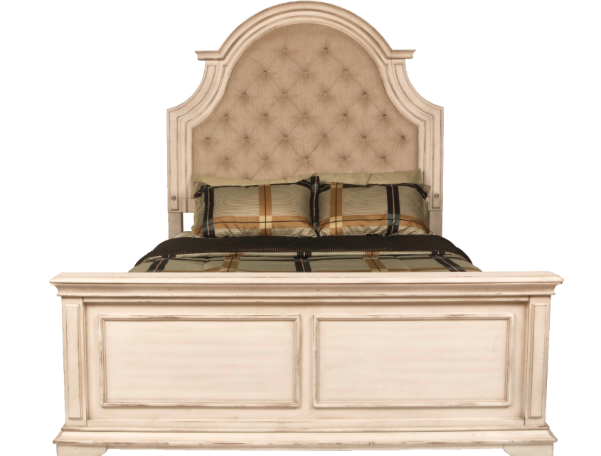 QUEEN BEDROOM SET 4 PC ANASTASIA PADDED-NC