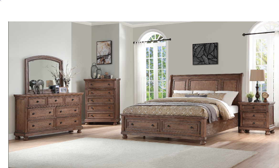 QUEEN BEDROOM SET 4 PC-Allegra -NC