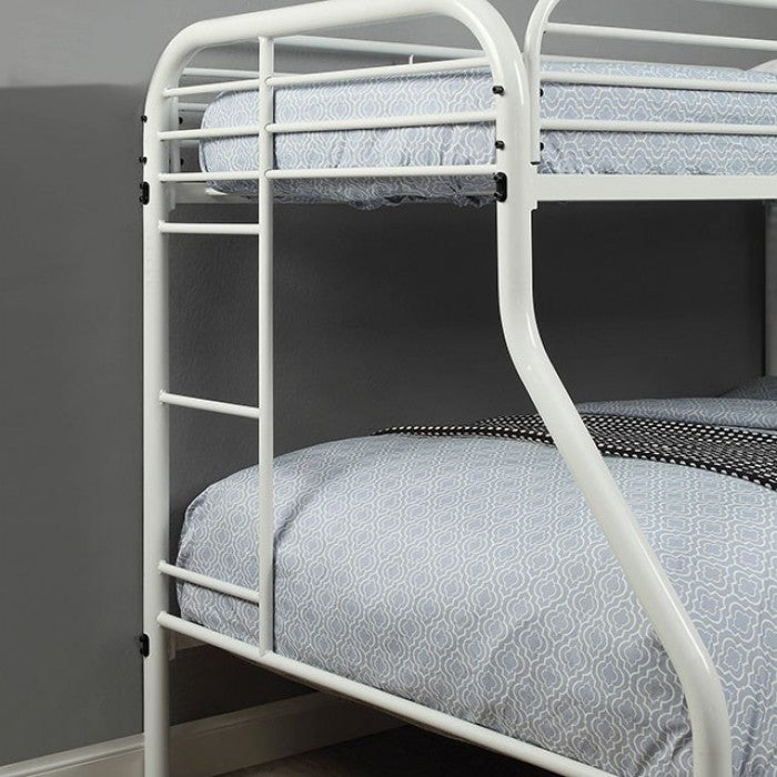TWIN/FULL BUNK BED CM-BK931WH-TF-FOA