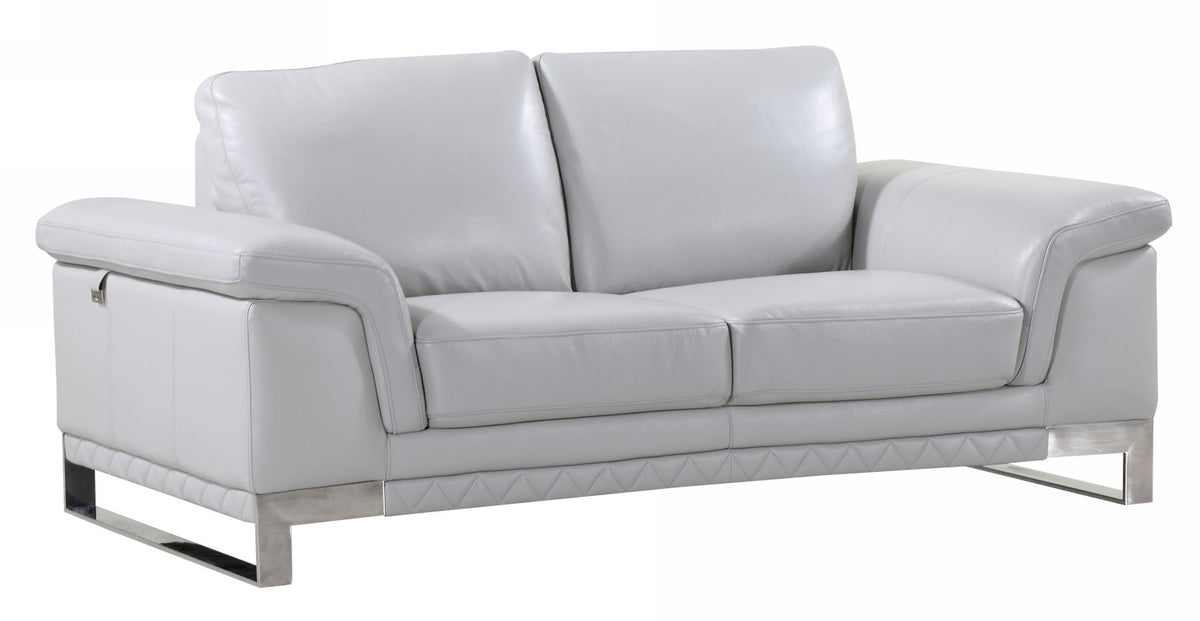 2PCS LIGHT GRAY SOFA AND LOVESEAT #411GU