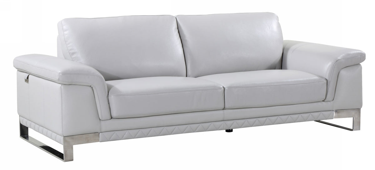 2PCS LIGHT GRAY SOFA AND LOVESEAT #411GU