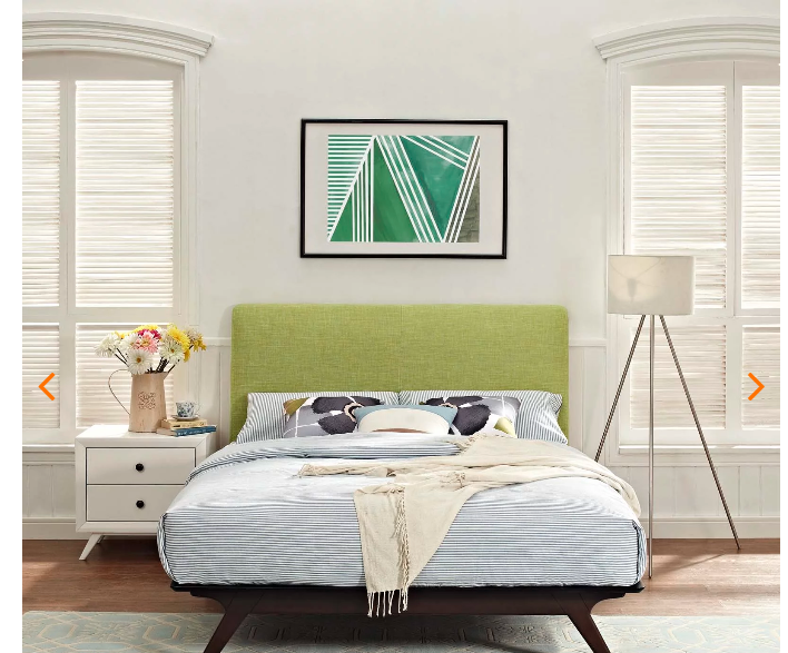 QUEEN BED FRAME MOD-5238-CAP-GRY