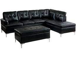 SECTIONAL & OTTOMAN 8378BLK-HE