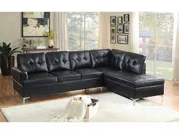 SECTIONAL & OTTOMAN 8378BLK-HE