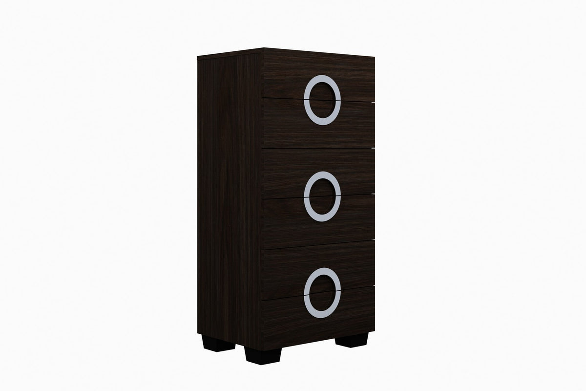 4PCS QUEEN WENGE BEDROOM SET #MONTE CARLO GU