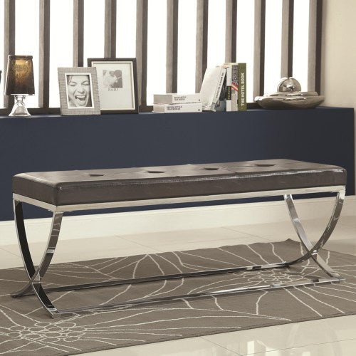 Bench w/ Silver Metal Base 501176-COA