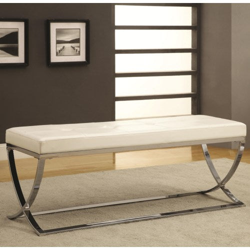 Bench w/ Silver Metal Base 501175-COA