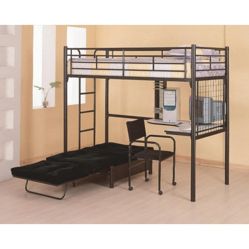 Twin Loft Bunk Bed with Futon-COA 2209+2335M