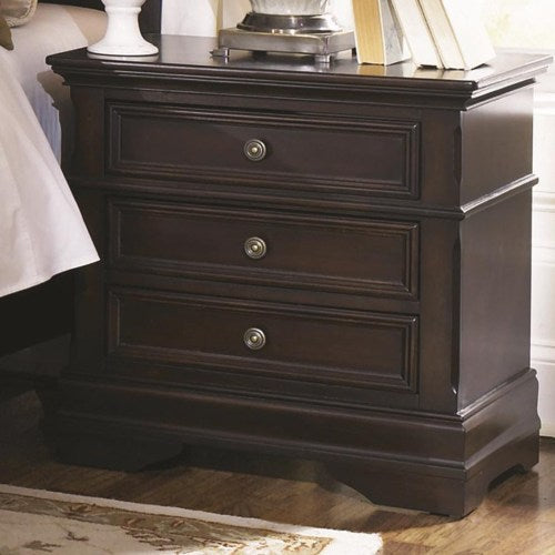 Cambridge 3 Drawer Night Stand with Bracket Feet-COA 203192