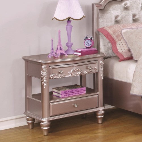 Caroline Night Stand with Rosette Knobs