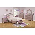 Caroline Night Stand with Rosette Knobs