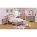 Caroline Night Stand with Rosette Knobs