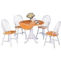 Damen Round Pedestal Drop Leaf Table-COA