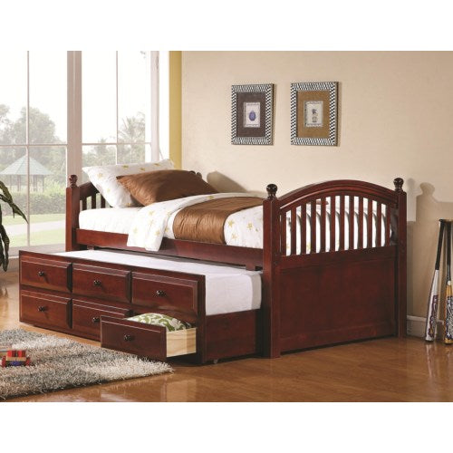 Captain Daybed with Trundle and Storage Drawers 400381T-COA