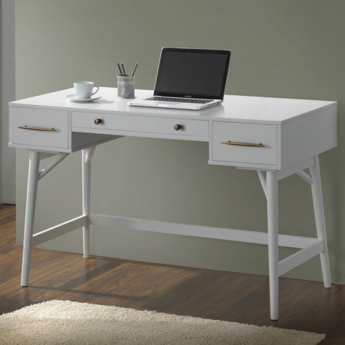 Mid-Century Modern Writing Desk with 3 Drawers-COA