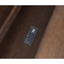 Transitional Writing Desk with Outlet