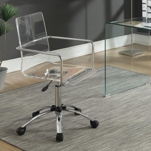 Office Chairs Acrylic Office Chair with Steel Base-COA