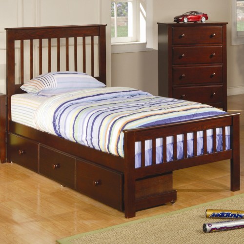 SLAT BED WITH STORAGE 400290T-COA