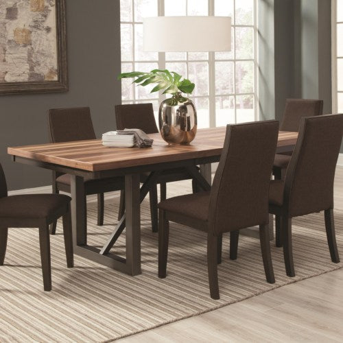 Spring Creek Dining Table with 18'' Extension Leaf-7PK-COA
