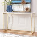 Home Accents Marble Sofa Table with Brass Base