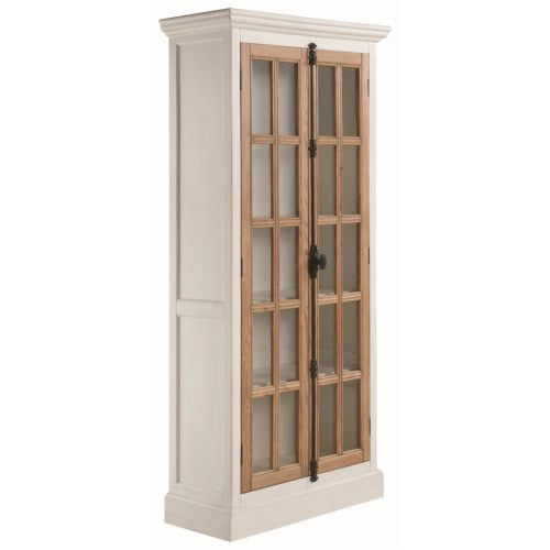 Home Accents Two-Tone Curio Cabinet with Ornate Metal Hardware-COA 950965