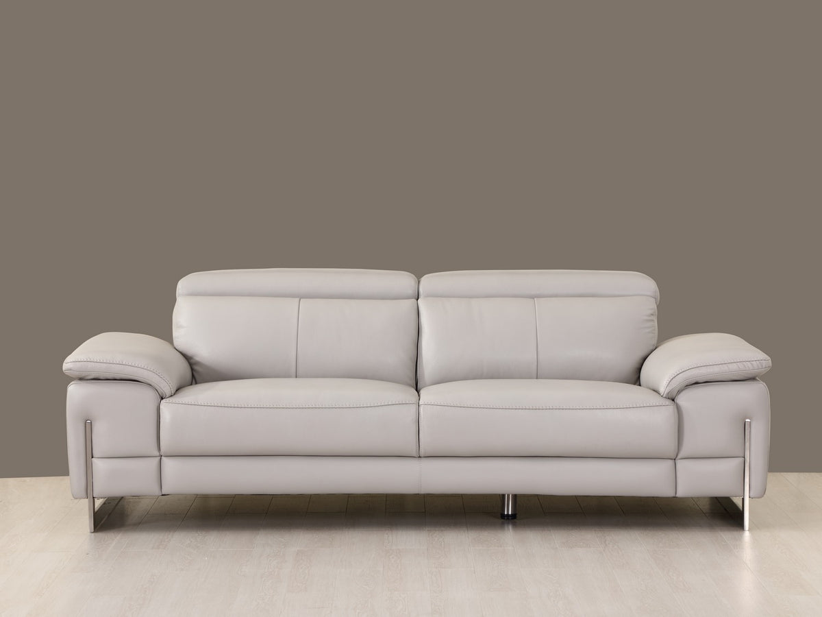 2PCS LIGHT GRAY SOFA AND LOVESEAT #636GU