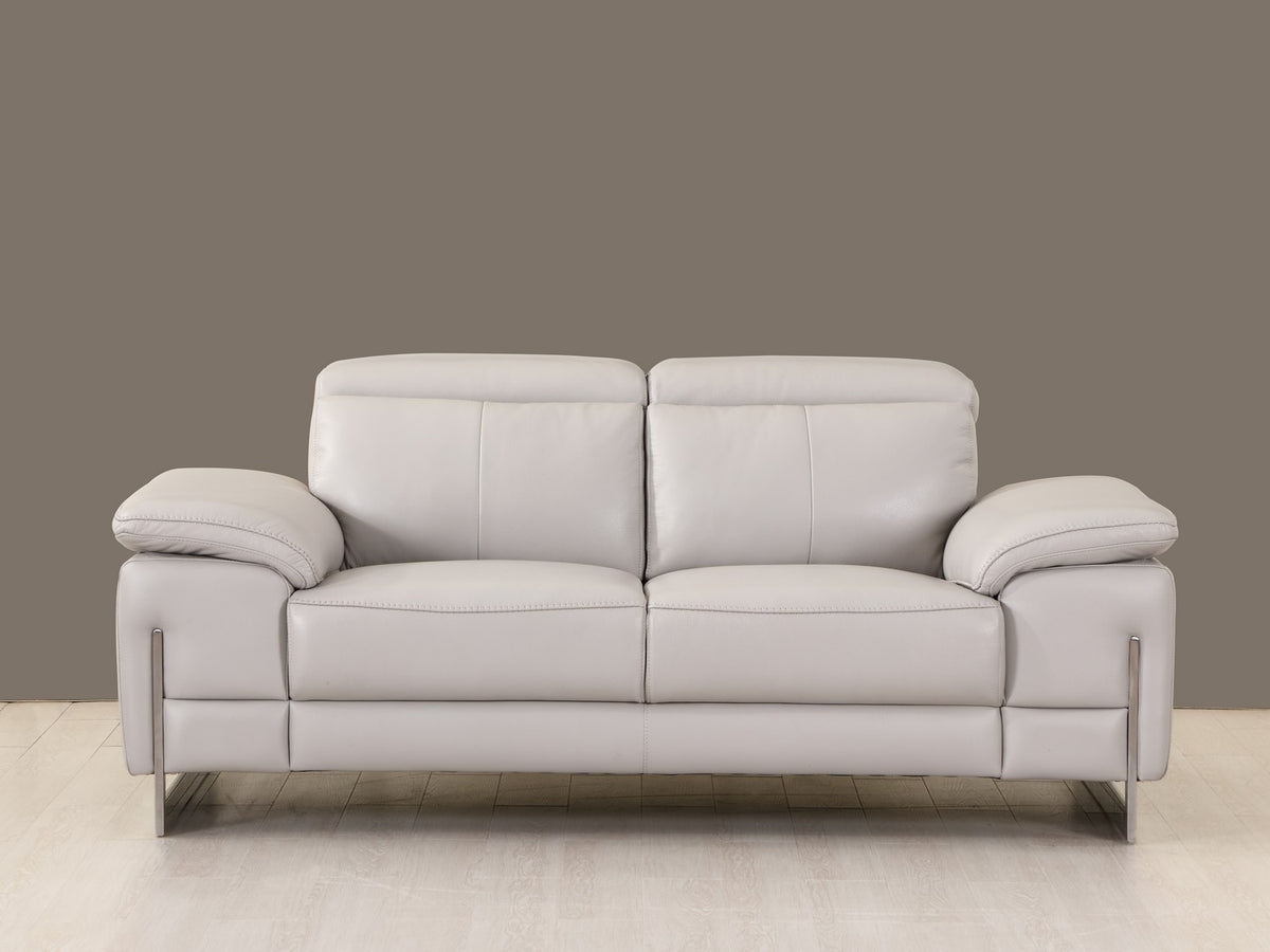 2PCS LIGHT GRAY SOFA AND LOVESEAT #636GU
