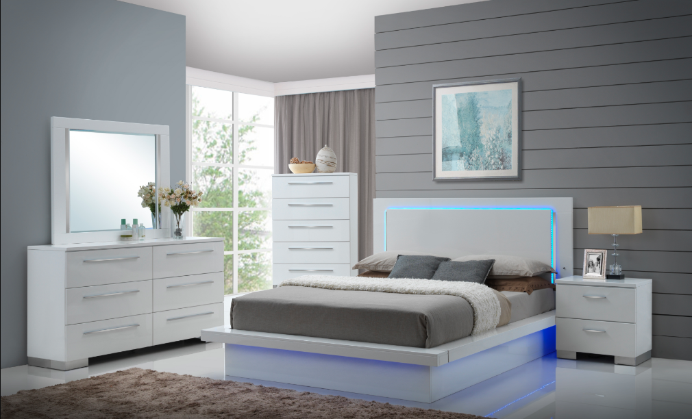 QUEEN BEDROOM SET 4 PC -SAPPHIRE-NCH
