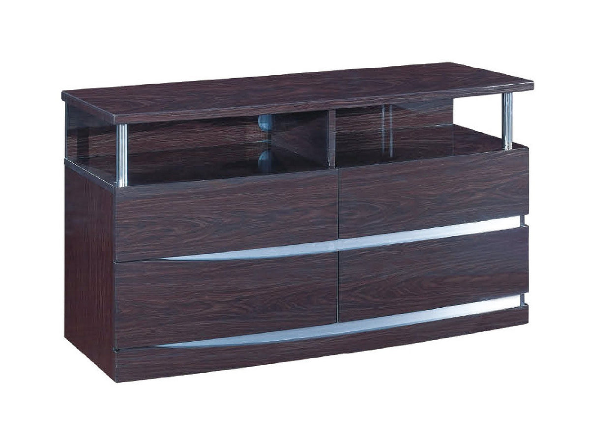 4PCS QUEEN WENGE BEDROOM SET #WYNN GU