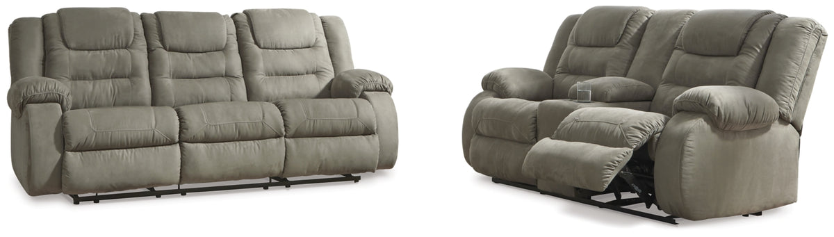 RECLINING SOFA AND LOVESEAT 1010488/94-ASH