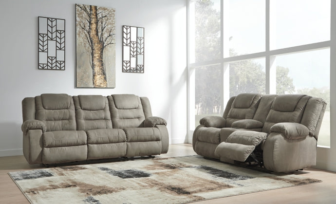 RECLINING SOFA AND LOVESEAT 1010488/94-ASH