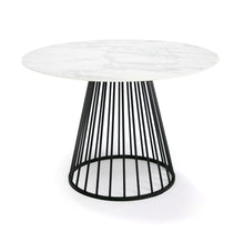 Load image into Gallery viewer, MODERN ROUND WHITE AND BLACK DINING TABLE 257012-VIG