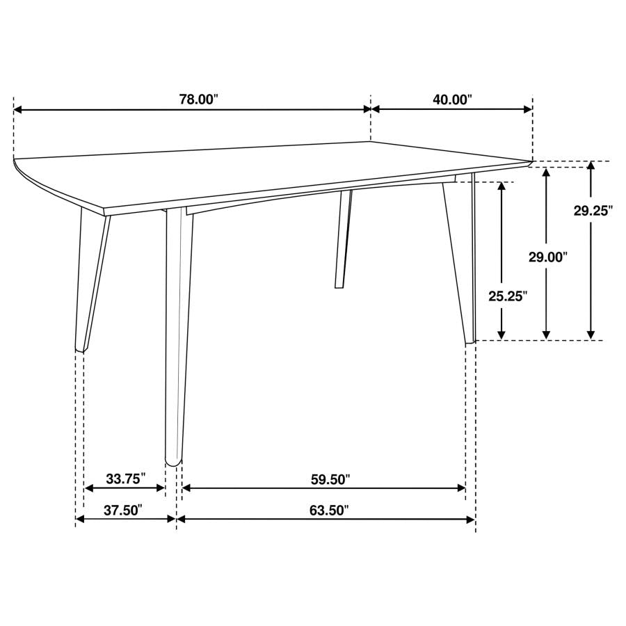 piece Rectangular Dining Table Set Dark Walnut 105351-S7 CST