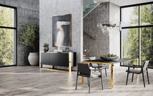 Load image into Gallery viewer, MODERN WENGE AND BRASS DINING TABLE BN-2T-VIG