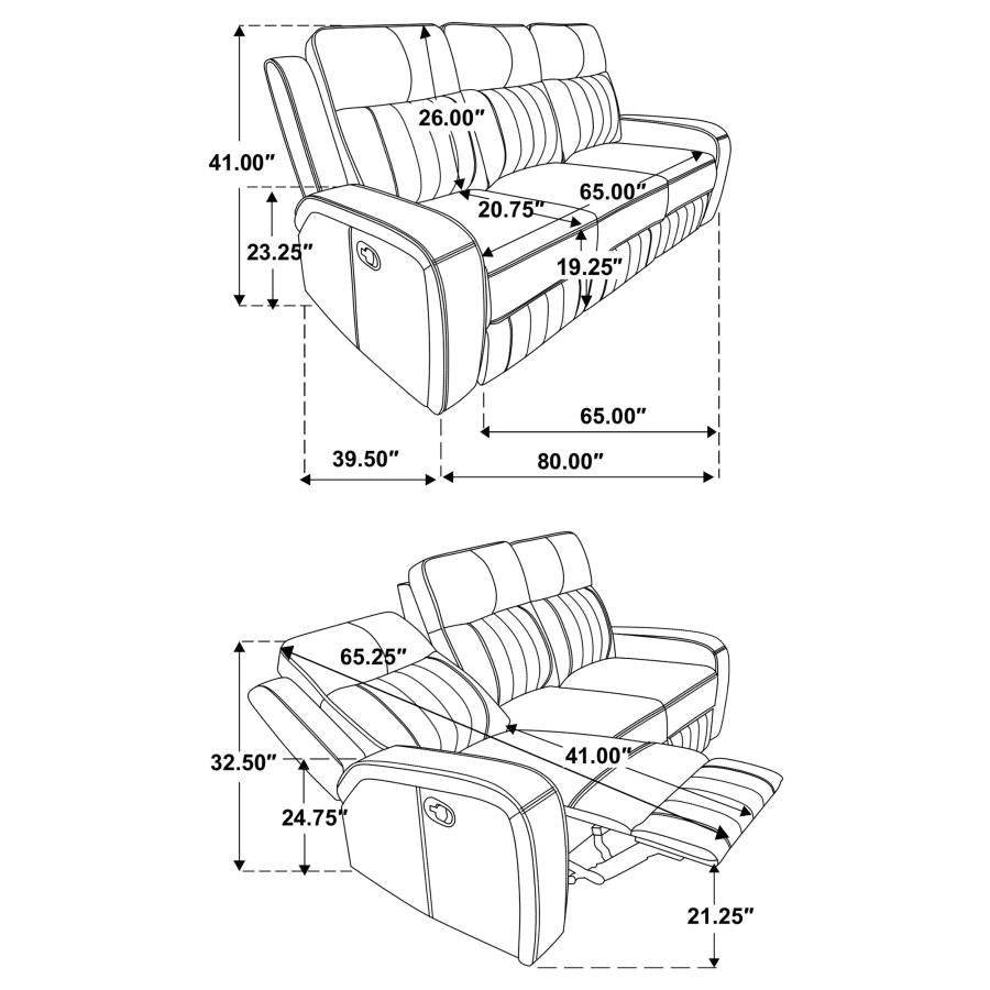 POWER MOTION SOFA AND LOVESEAT 603191-S2-COA