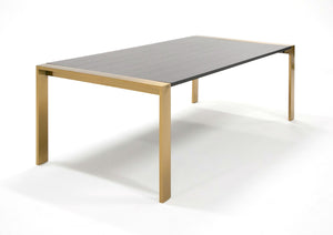 MODERN WENGE AND BRASS DINING TABLE BN-2T-VIG