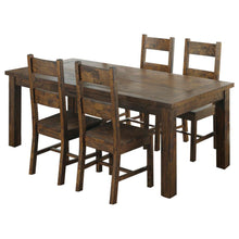 Load image into Gallery viewer, 5-piece Rectangular Dining Set Rustic Golden Brown 107041-S5 CST