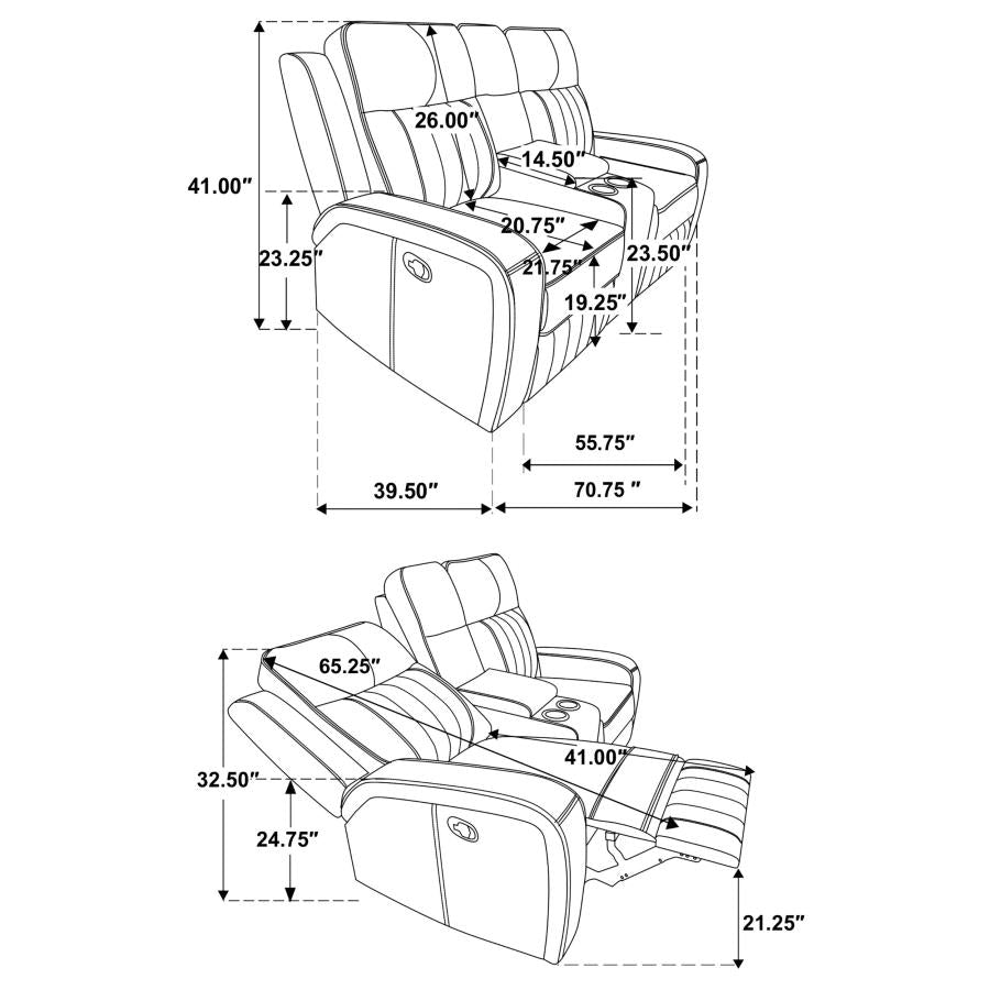 POWER MOTION SOFA AND LOVESEAT 603191-S2-COA