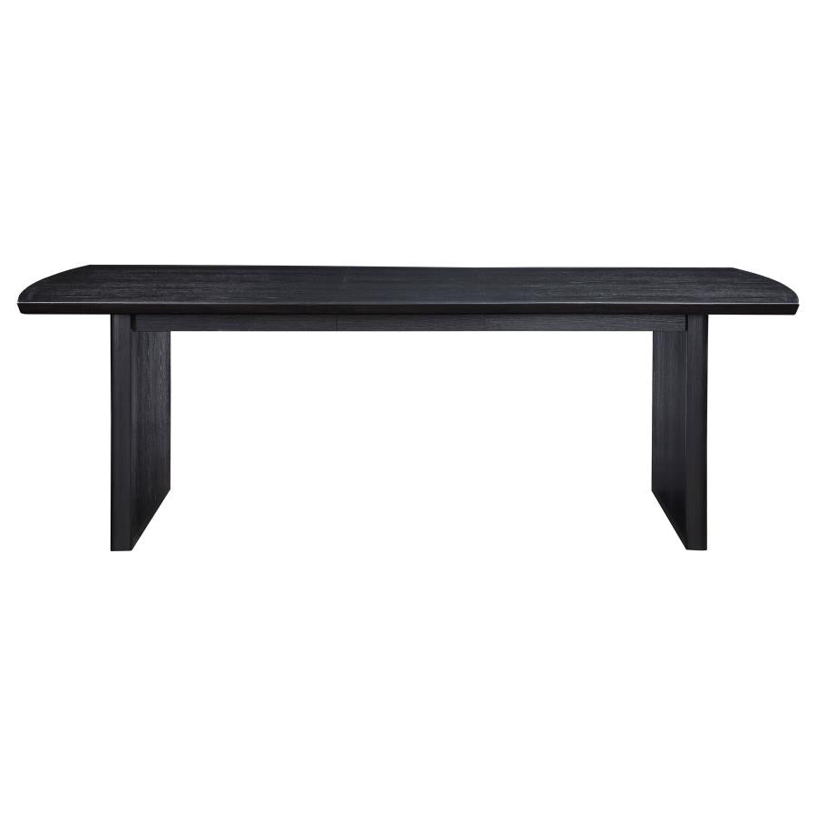7-piece Extension Leaf Dining Table Set Black 108231-S7A CST