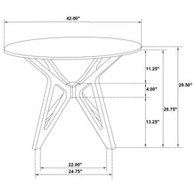 Load image into Gallery viewer, 5-piece Round Solid Wood Dining Set Light Walnut 108440-S5 CST