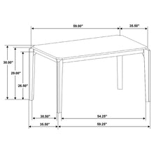 Load image into Gallery viewer, 5-piece 59-inch Rectangular Dining Set Dark Brown 108921-S5 CST